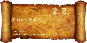 Maler Noé névjegykártya